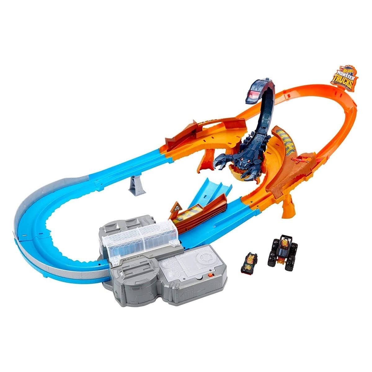 Hot Wheels Monster Trucks Racebaan met Schorpioen, Ophalen, Racebaan, Gebruikt, Hot Wheels