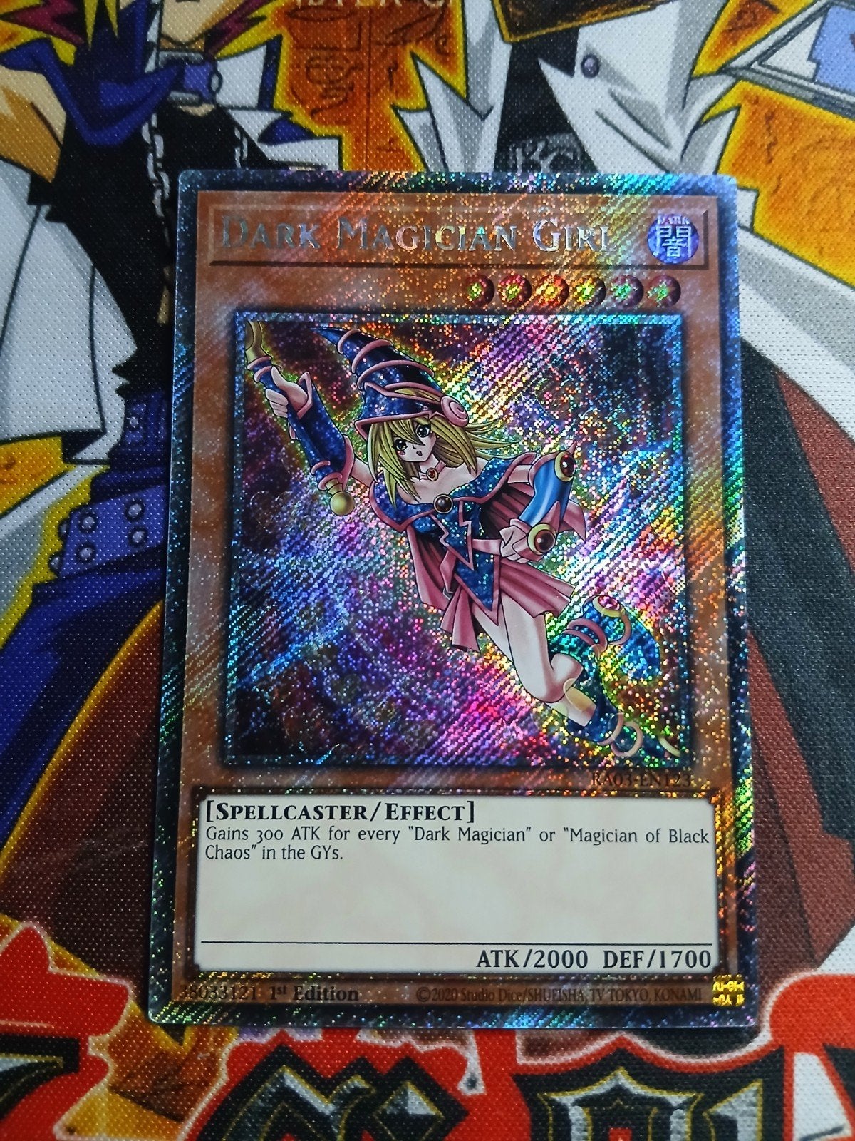 Dark Magician Girl - Platinum Secret Rare RA03  - Yu-Gi-Oh, Ophalen, Zo goed als nieuw, Foil