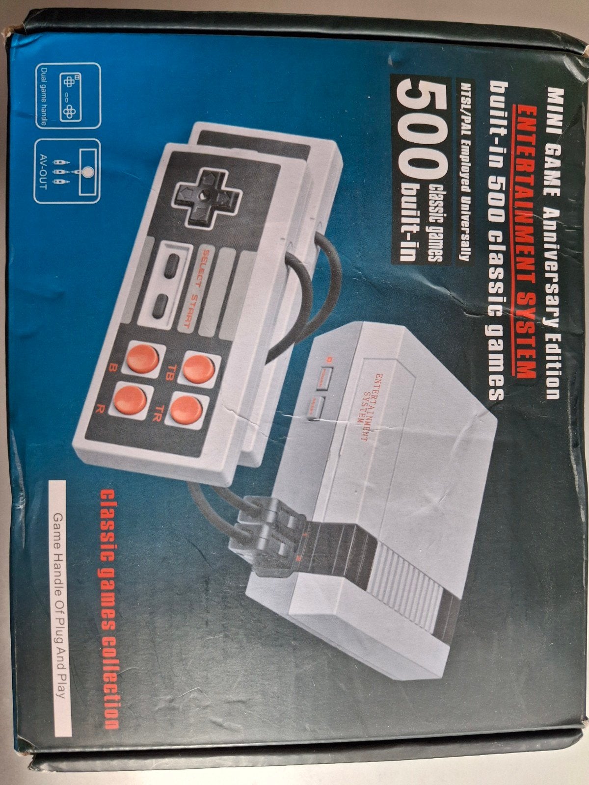 Mini Game Anniversary Edition met 500 ingebouwde games, Spelcomputers en Games, Ophalen of Verzenden, Gebruikt, Met 2 controllers