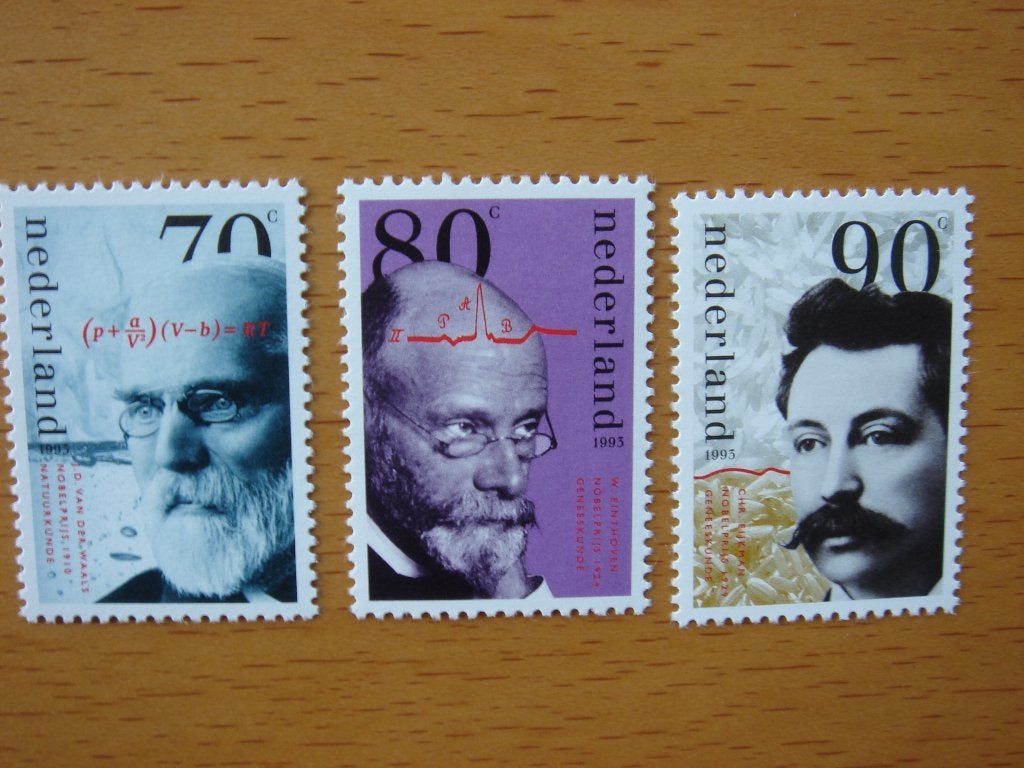 NVPH 1568, 1569 en 1570 Nobelprijswinnaars 3x, Ophalen of Verzenden, Na 1940, Postfris
