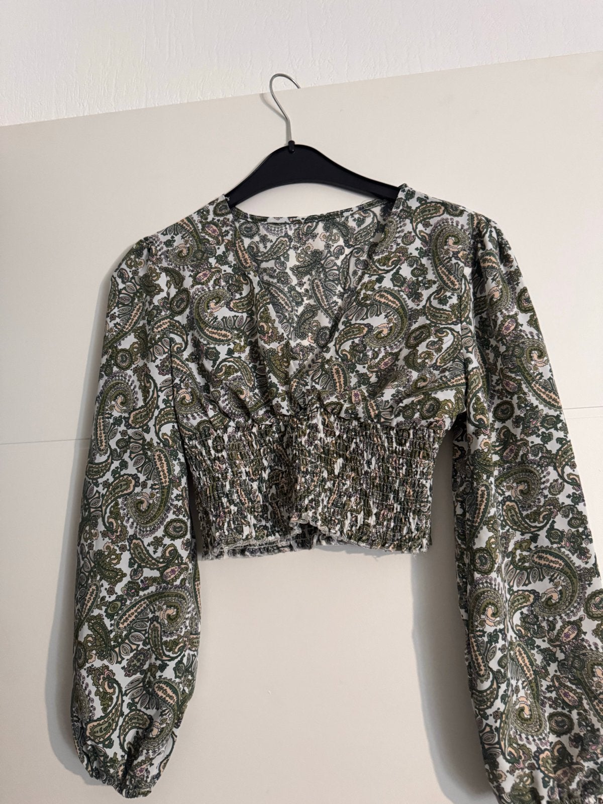 Leuke Cropped Blouse met Paisley Print, Ophalen of Verzenden, Zo goed als nieuw, Maat 36 (S), Meerkleurig