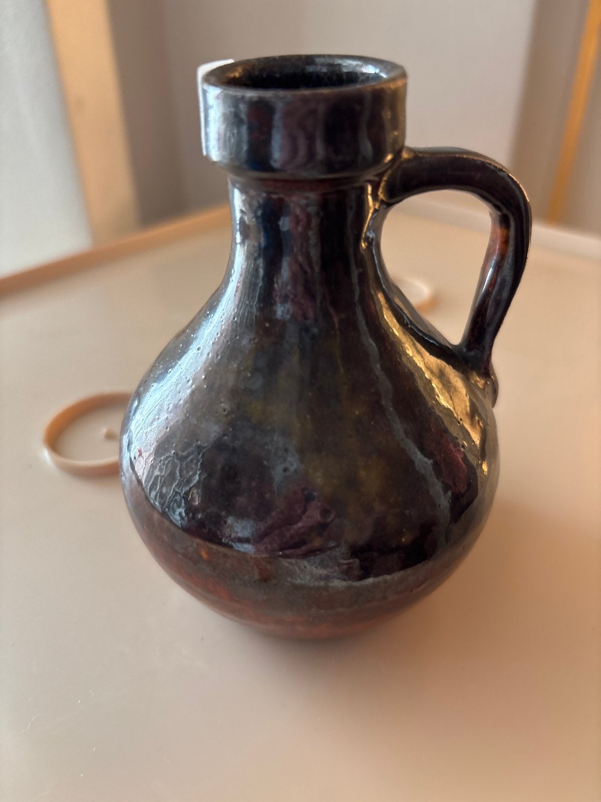 Vintage Aardewerk Kruikje - Handgemaakt, Ophalen of Verzenden