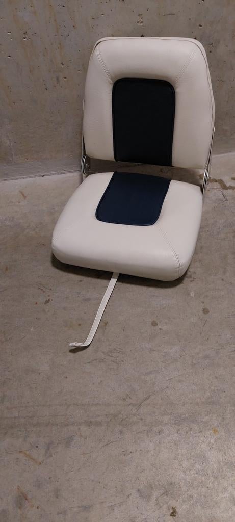 Opvouwbare bootstoel - Wit/Blauw, Watersport en Boten, Ophalen of Verzenden, Gebruikt, Interieur en Kussens