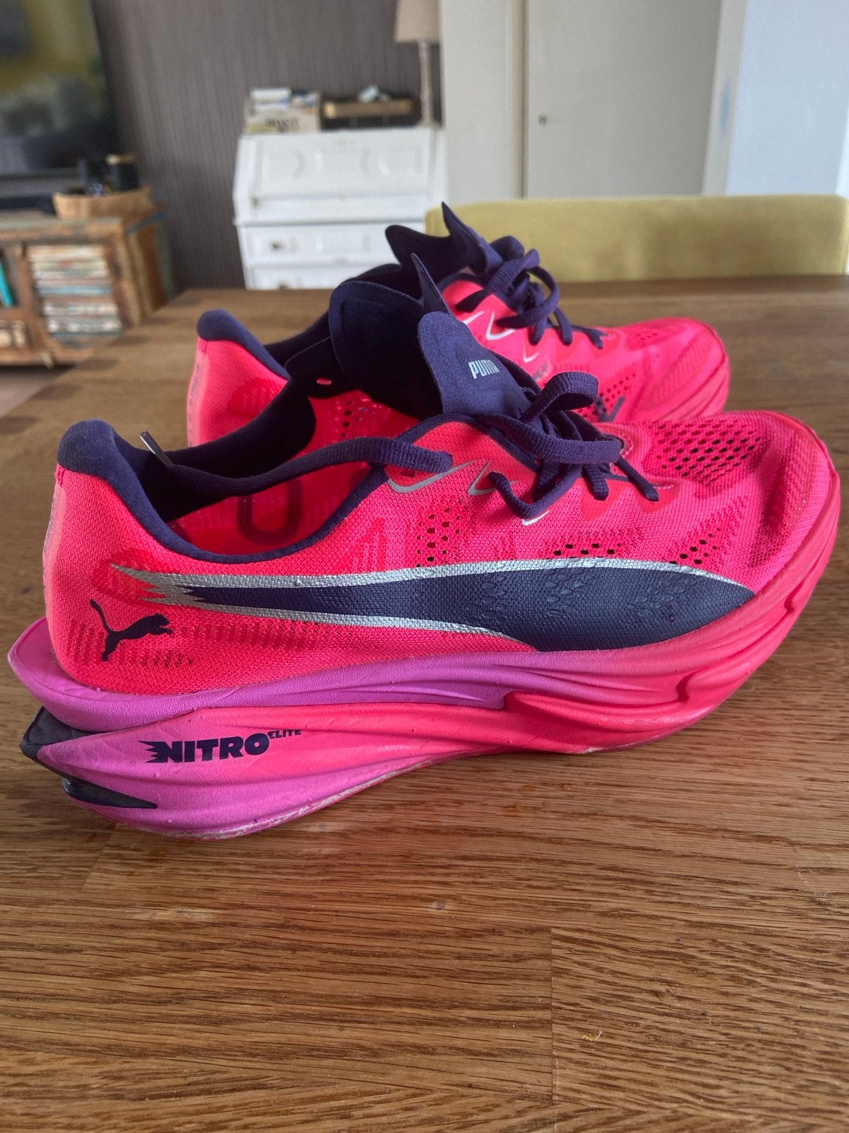 Puma Deviate Nitro Elite HYROX hardloopschoenen - Roze/Paars, Ophalen of Verzenden, Zo goed als nieuw, Roze, Sportschoenen