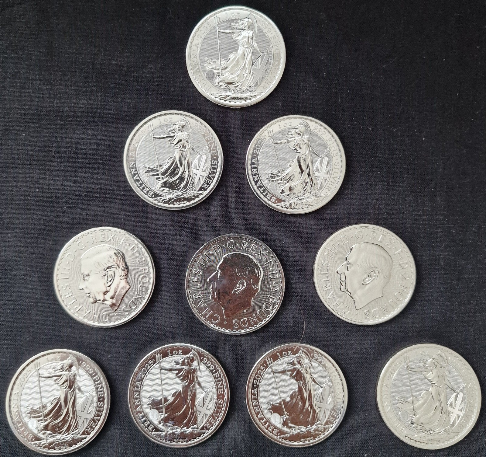 10 oz Britannia Zilveren Munten 2025, Ophalen of Verzenden, Zilver
