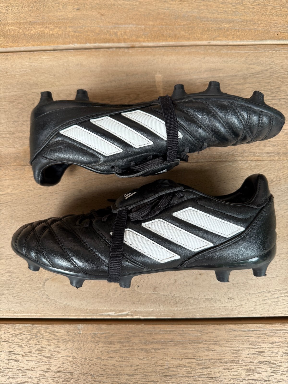 Adidas Copa Gloro voetbalschoenen | zwart leer | maat 39,5, Maat XS of kleiner, Ophalen of Verzenden, Zo goed als nieuw, Schoenen