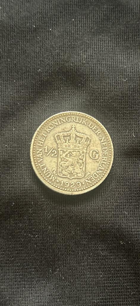 Zilveren halve gulden 1929 Koningin Wilhelmina, Postzegels en Munten, Munten | Nederland, ½ gulden, Verzenden, Zilver, Koningin Wilhelmina