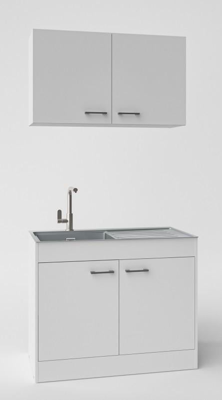 keuken 100 cm wit nieuw beste deal spoelbak bovenkast actie, Huis en Inrichting, Keuken | Complete keukens, Overige materialen
