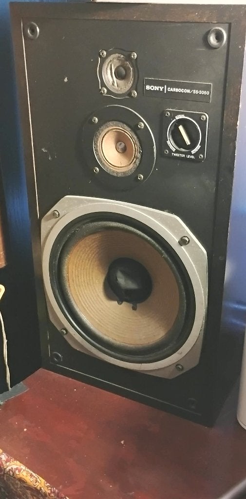 Sony Carbocon SS-3050 vintage luidspreker - 1 stuks - 25cm, Gebruikt, Overige typen, Ophalen of Verzenden, 60 tot 120 watt