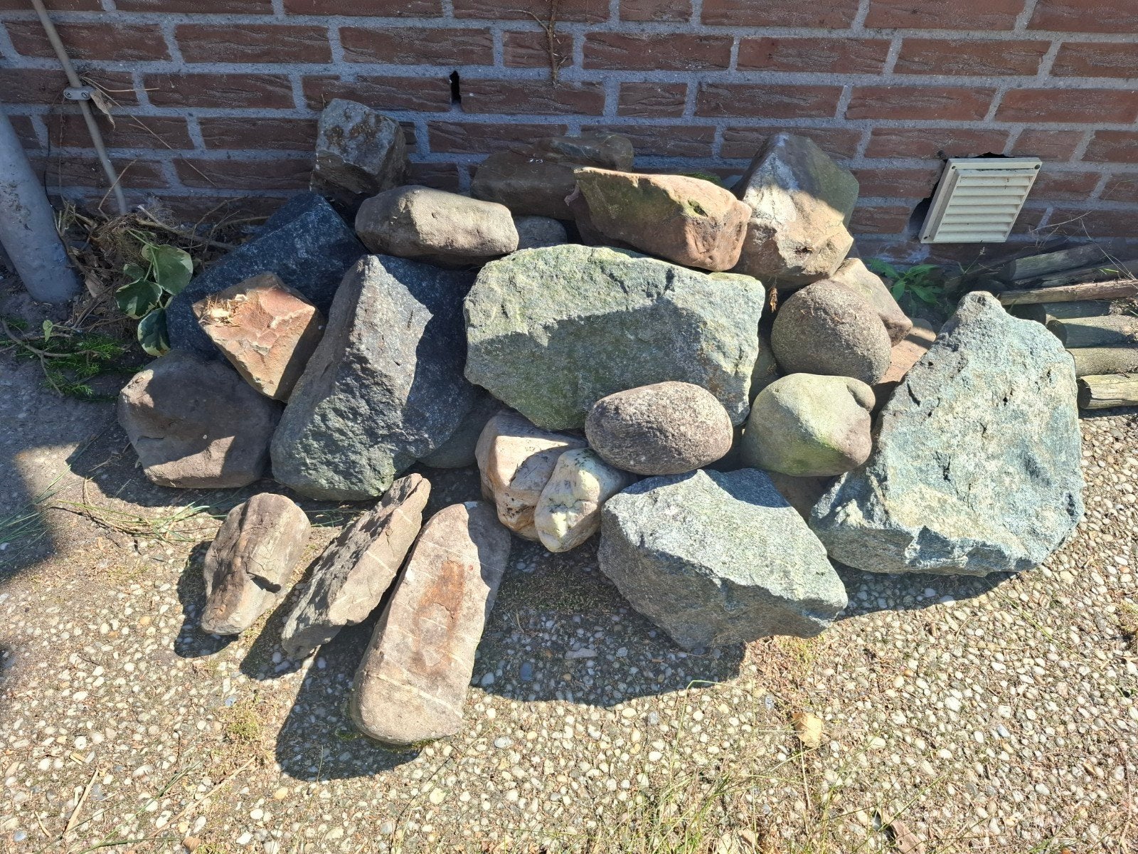 Mooie grote natuurstenen voor tuin of decoratie, Ophalen, Overige materialen, Gebruikt, Kei