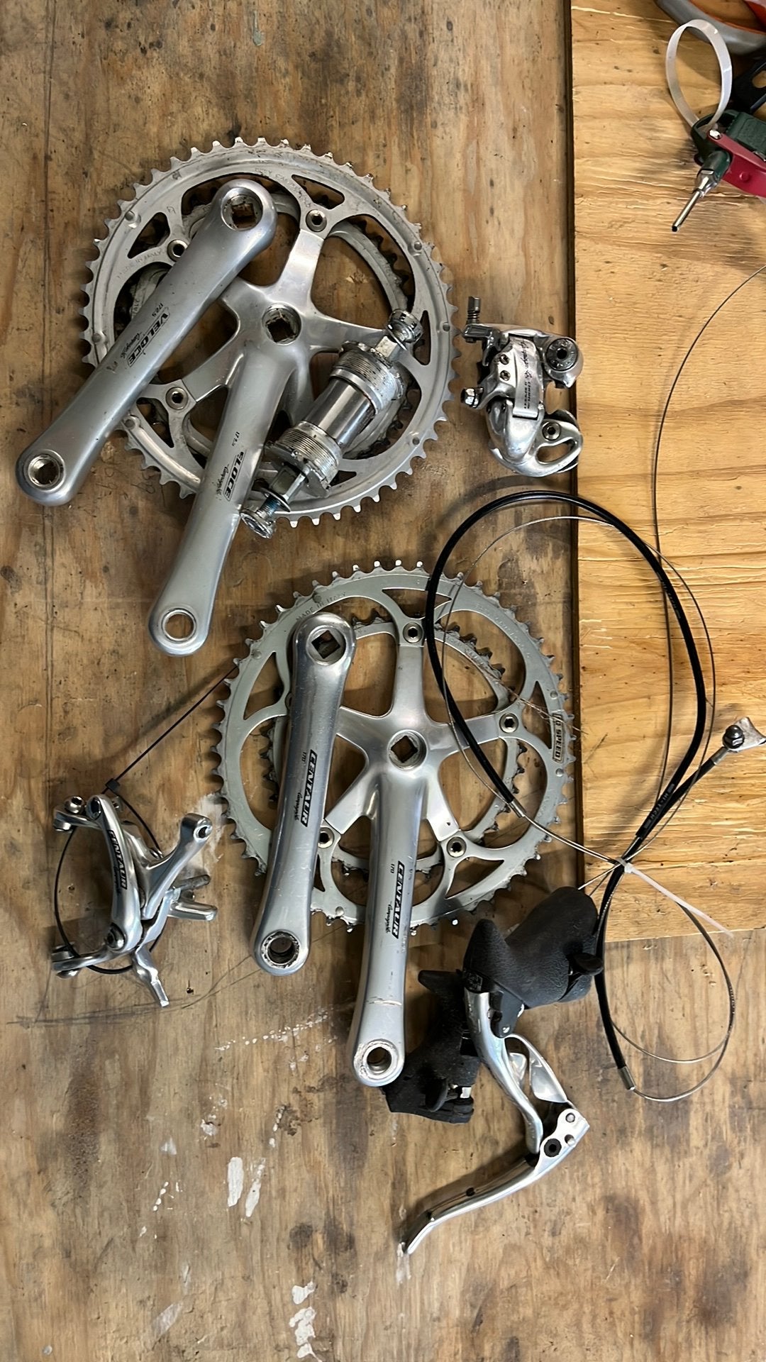 Campagnolo diverse onderdelen, Fietsen en Brommers, Fietsonderdelen, Gebruikt, Crankstel of Pedalen, Overige materialen, Racefiets