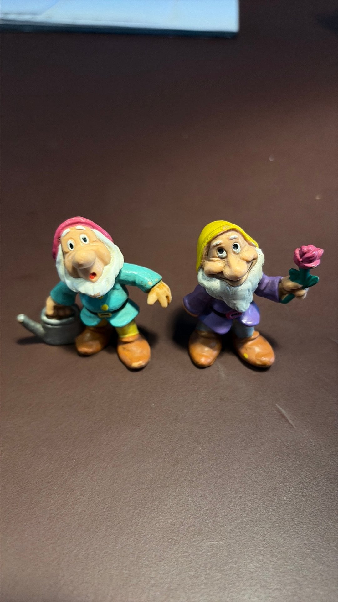 Vintage 2 Bullyland figurines Dwergen uit Sneeuwwitje.728, Ophalen of Verzenden, Zo goed als nieuw