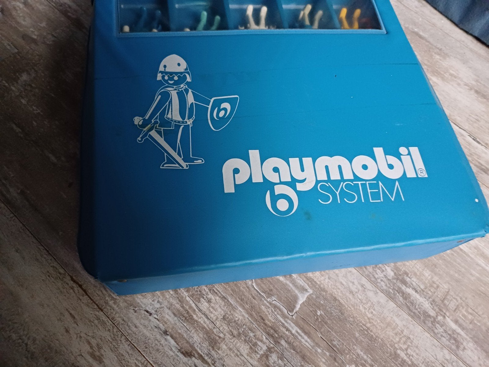 Te koop vintage Playmobil system koffer met oa poppetjes, Ophalen of Verzenden, Gebruikt