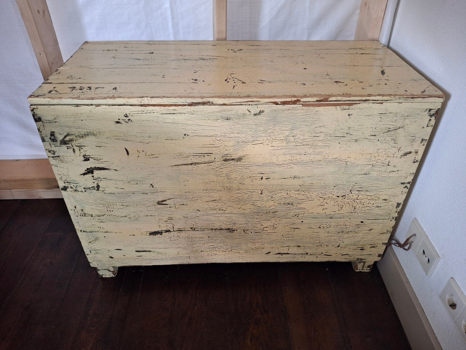 Vintage houten kist - 100x45,5x70cm, Huis en Inrichting, Woonaccessoires | Kisten, Ophalen, 50 – 75, Gebruikt, Minder dan 50 cm