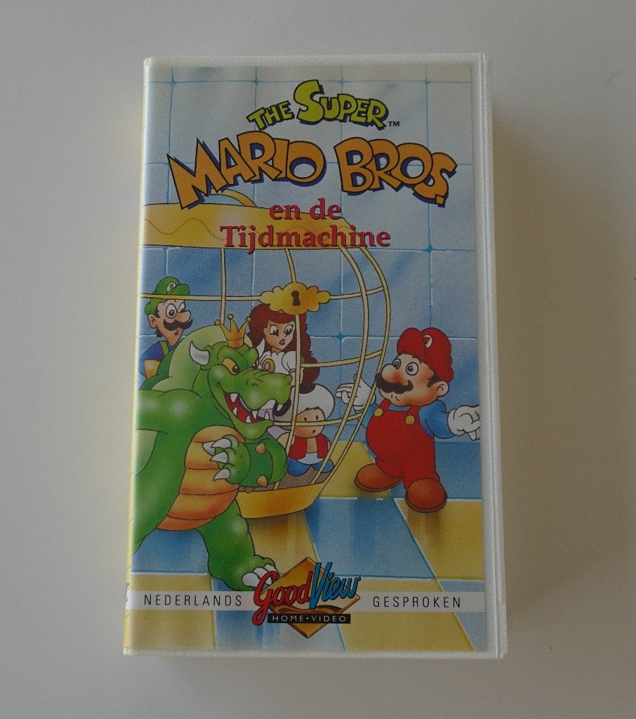 The Super Mario Bros. en de Tijdmachine - VHS 1990, Alle leeftijden, Ophalen, Zo goed als nieuw