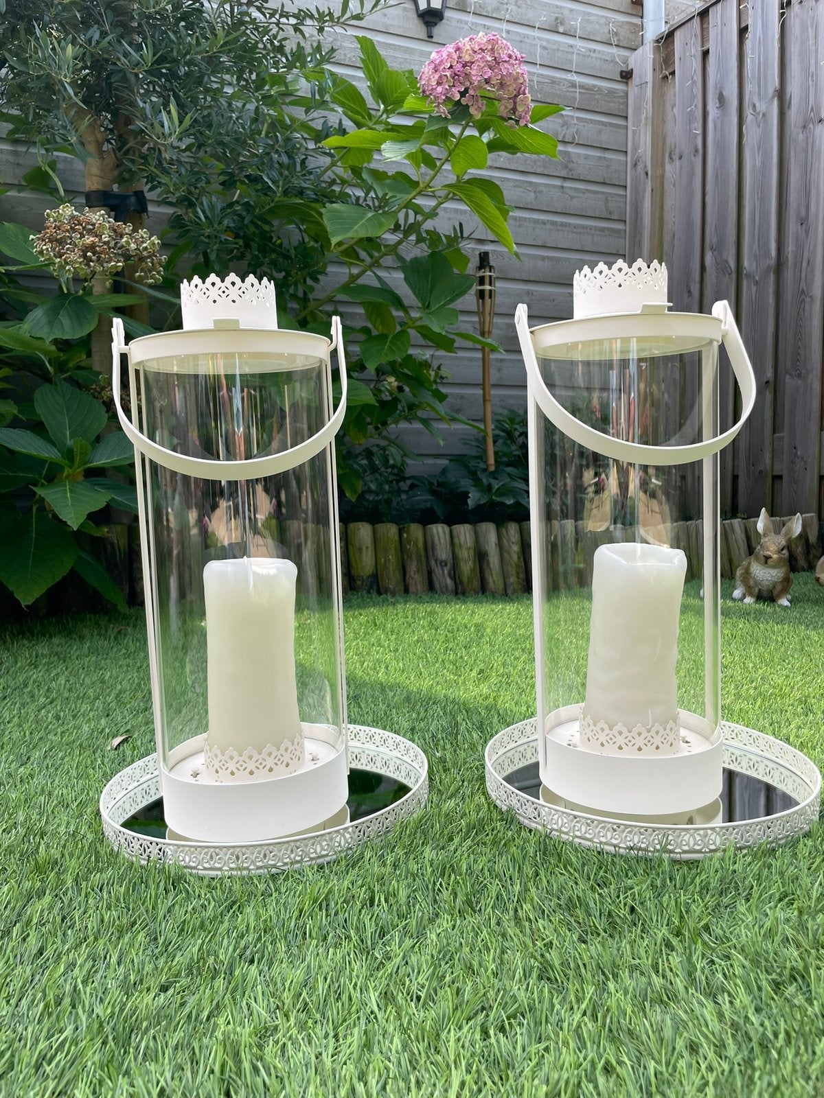 Mooie brocante windlichten, Ophalen of Verzenden, Zo goed als nieuw