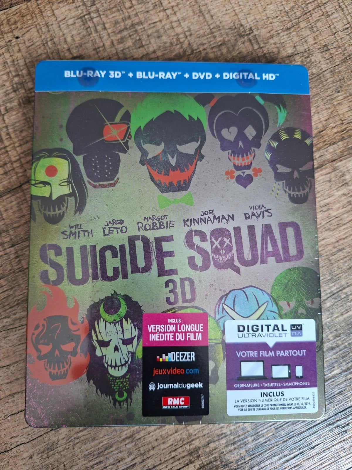 Suicide Squad 3D Blu-ray + Blu-ray + DVD + Digital HD, Ophalen of Verzenden, Nieuw in verpakking, Actie, Boxset