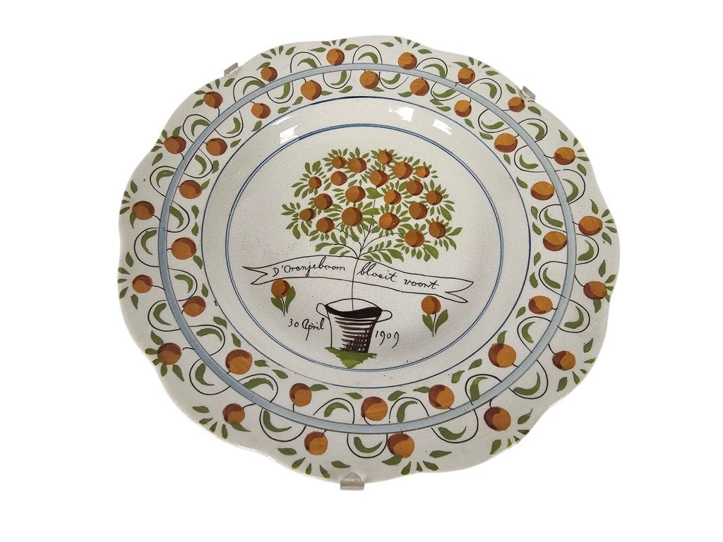 Plateelbakkerij Z-Holland - gelegenheidsbord  - Gouda -1909, Ophalen of Verzenden