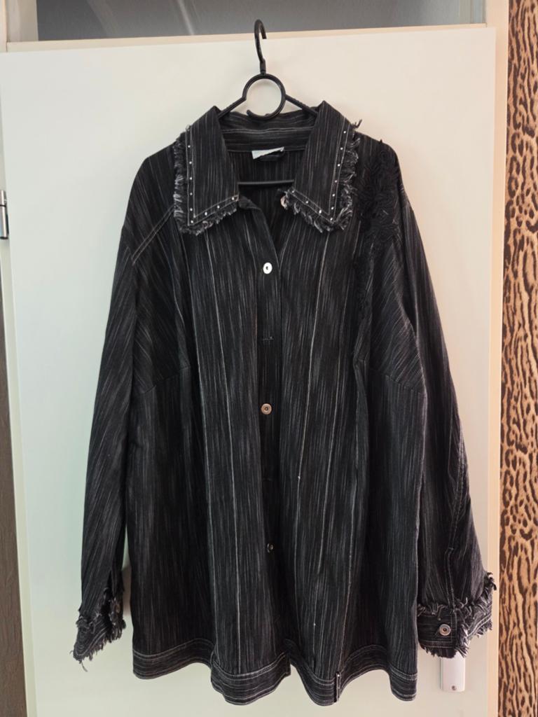 Ulla Popken zwart gestreept jasje met (maat 58/60), Kleding | Dames, Jasjes, Kostuums en Pakken, Zwart, Maat 46/48 (XL) of groter