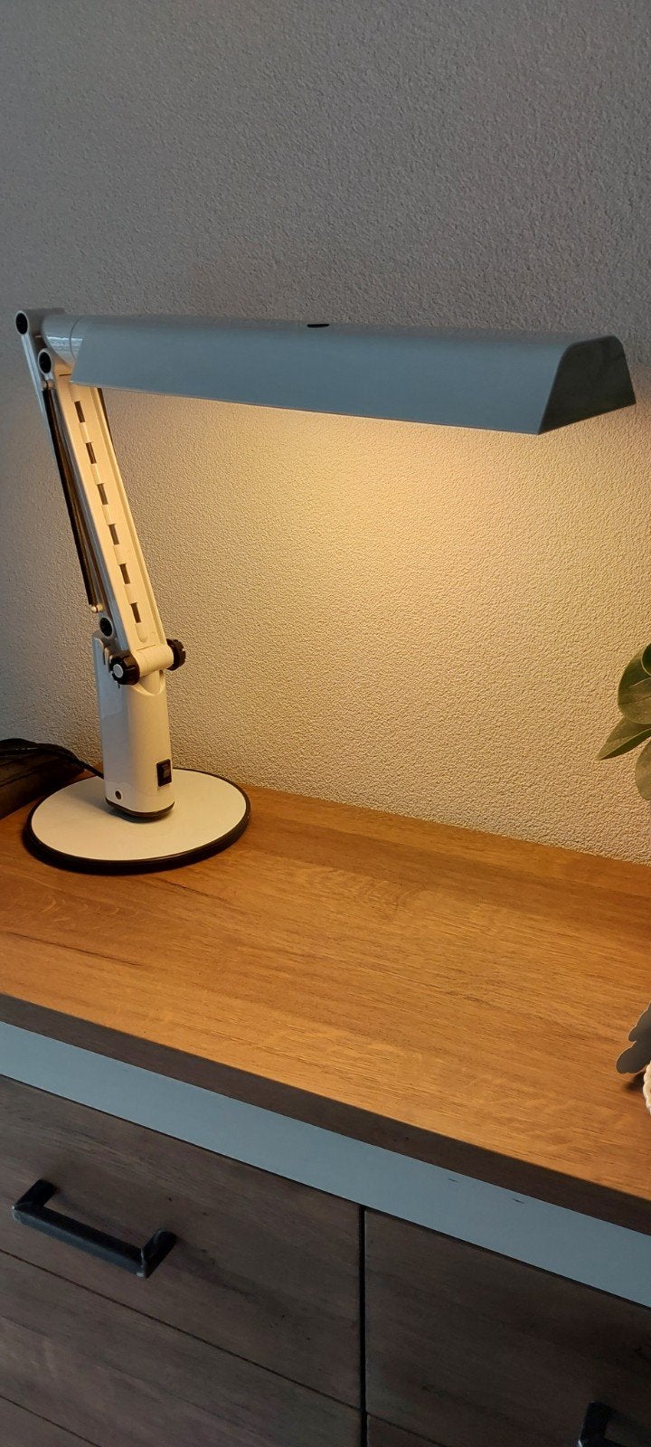 Zweeds bureaulamp, Fagerhults "Lucifer", ABS crèmekleurig, Bureaulamp, Gebruikt, Overige merken, G13 (TL)
