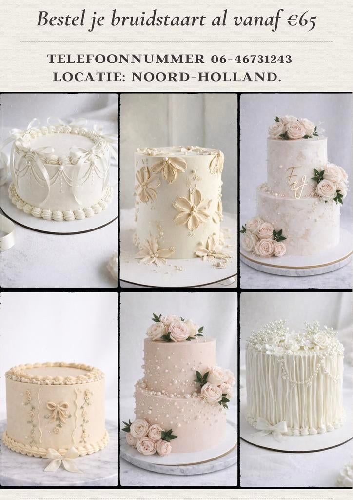 Bruidstaarten, Hobby en Vrije tijd, Taarten en Cupcakes maken, Zo goed als nieuw, Taarten, Ophalen