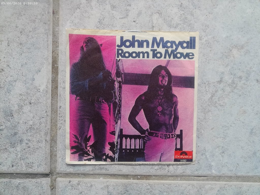 John Mayall - Room to move, Gebruikt, Fotohoes, 7 inch, Single