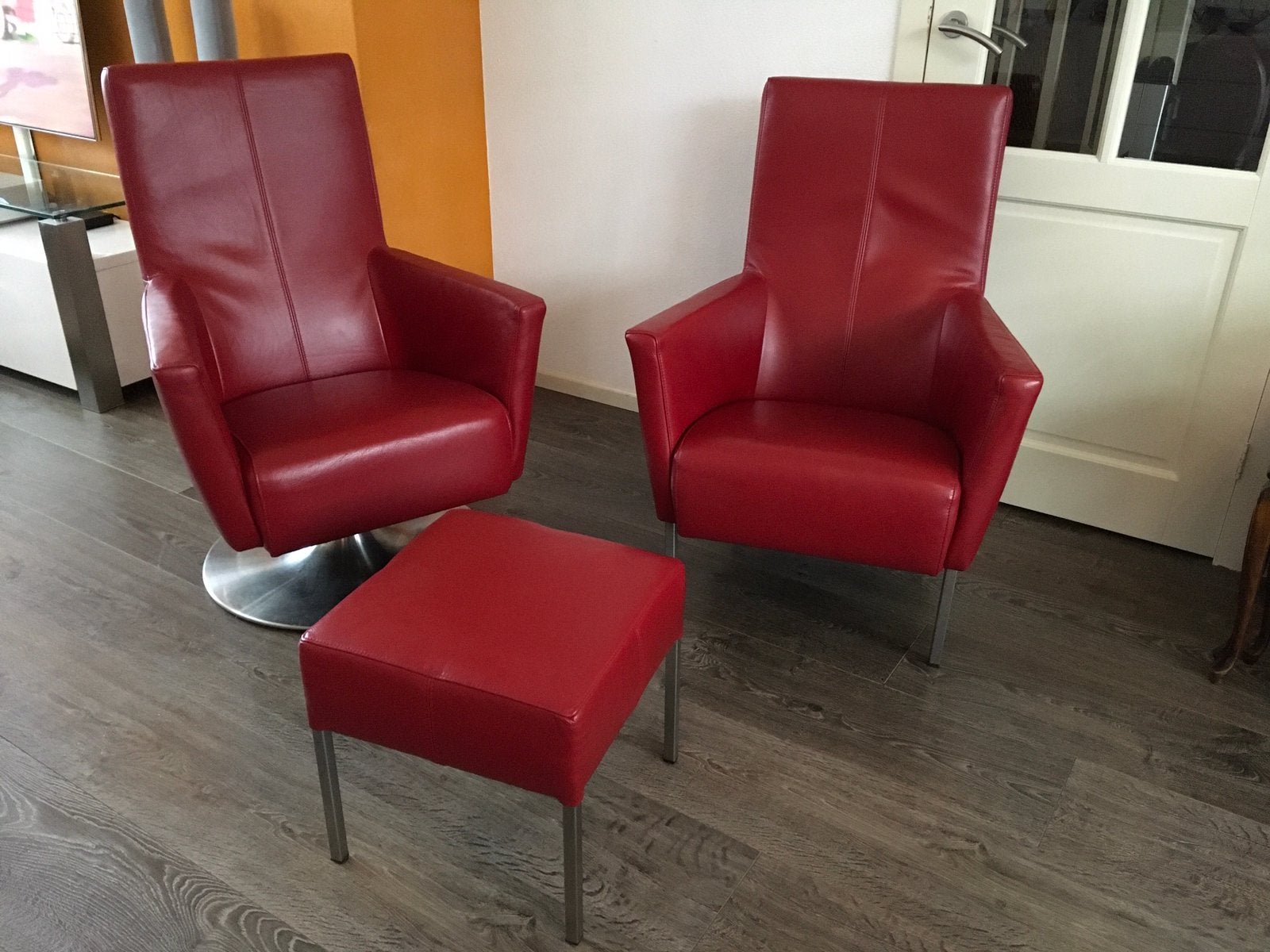 Fauteuils/stoelen/moderne/Klassiek/Design/set/leer, Huis en Inrichting, Ophalen of Verzenden, Leer, Fauteuils/stoelen/leer/ moderne/set/