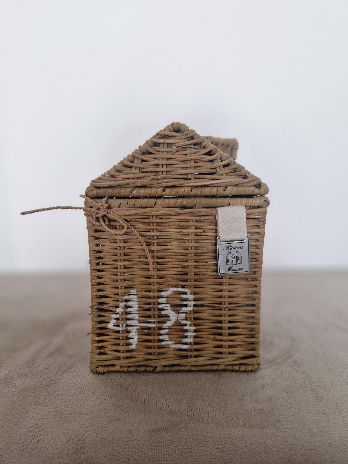 Rivièra Maison tissue box van riet, Huis en Inrichting, Ophalen of Verzenden, Natuurlijk materiaal, Bruin, Landelijk