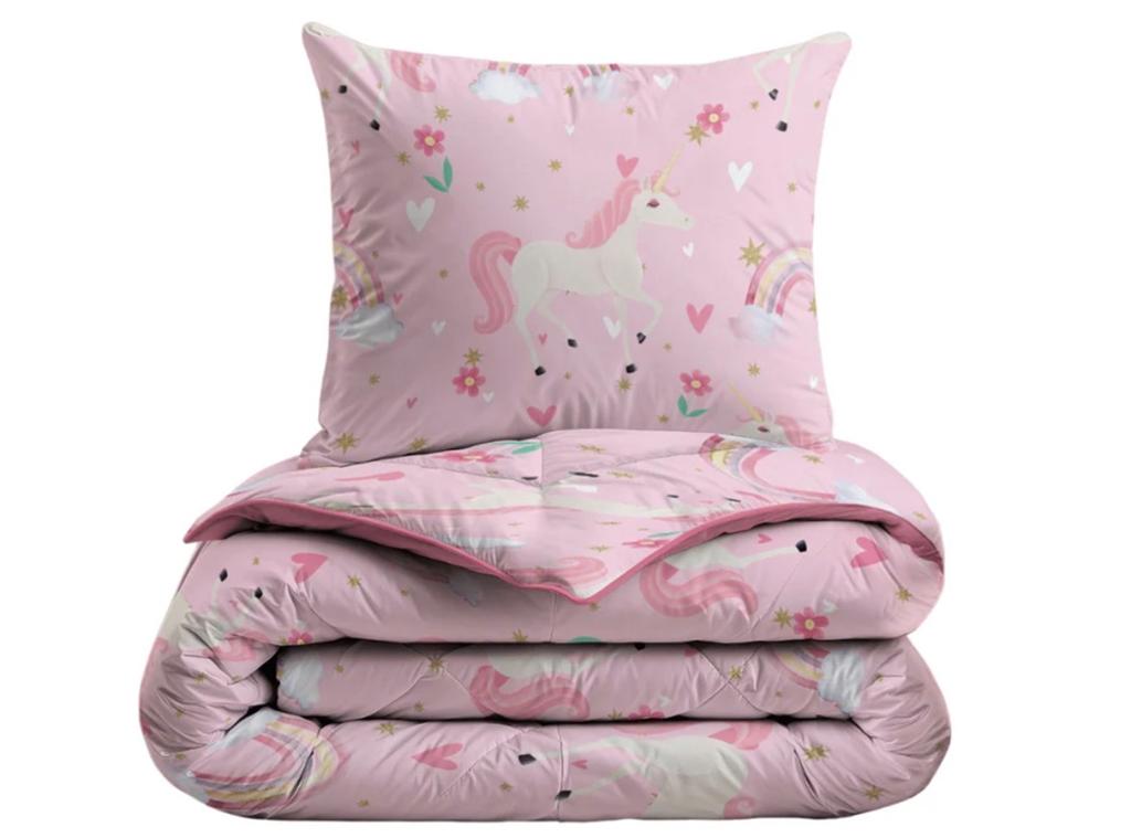 Comfort Kids Dekbed Rainbow Unicorn - Roze Eenhoorn Dekbed, Kinderen en Baby's, Kinderkamer | Beddengoed, Ophalen, Meisje, Nieuw