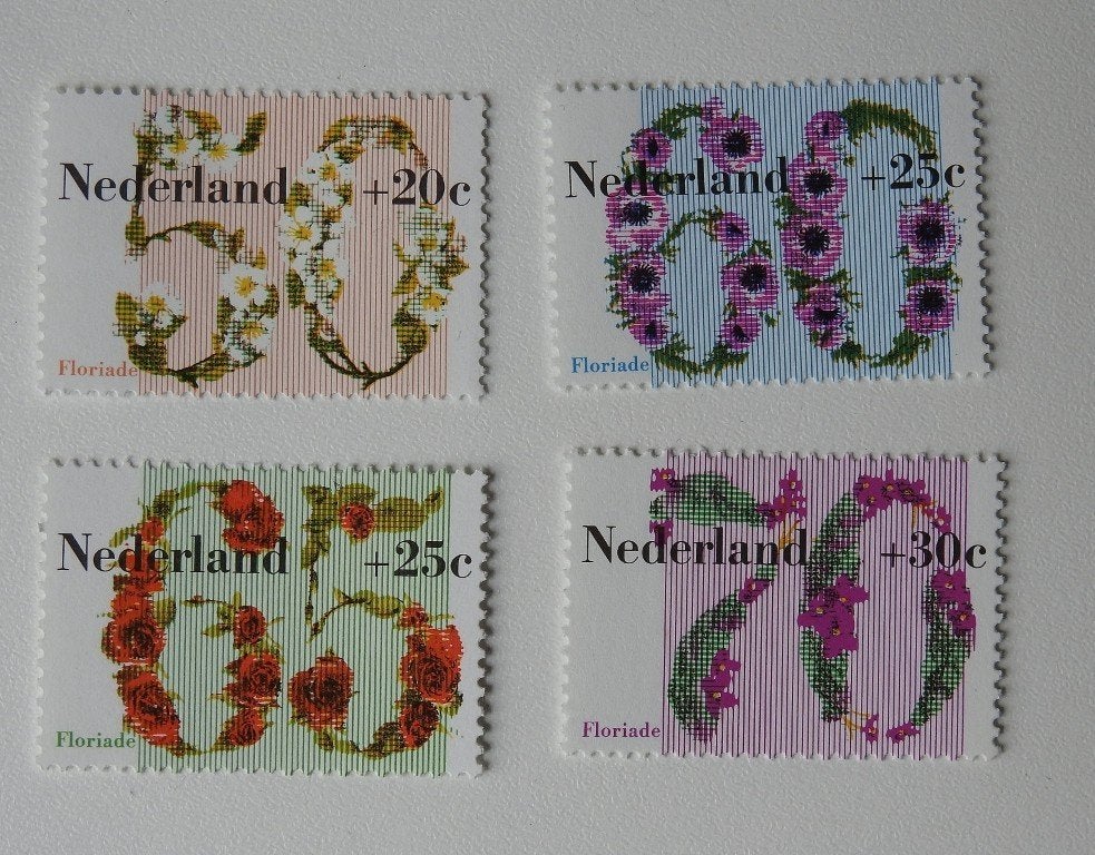 4 postzegels Floriade 1982, Verzenden, Na 1940, Postfris