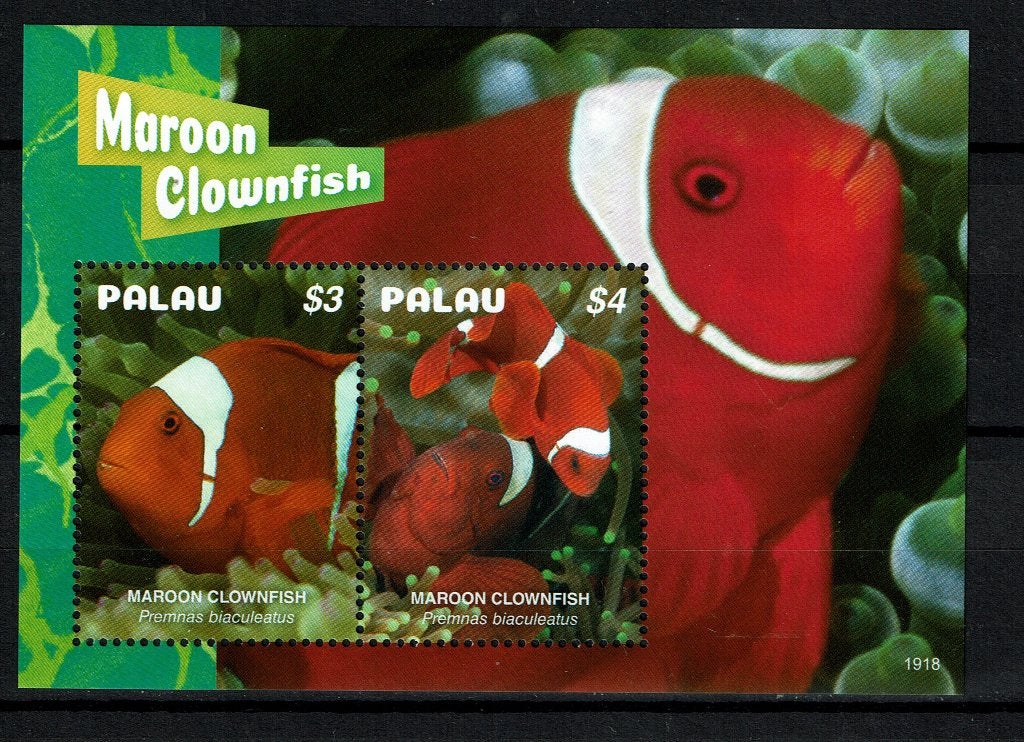 PALAU 2019 PF BLOK ANEMOONVIS ZEELEVEN VISSEN FISHES 2, Postzegels en Munten, Ophalen of Verzenden, Postfris, Dier of Natuur