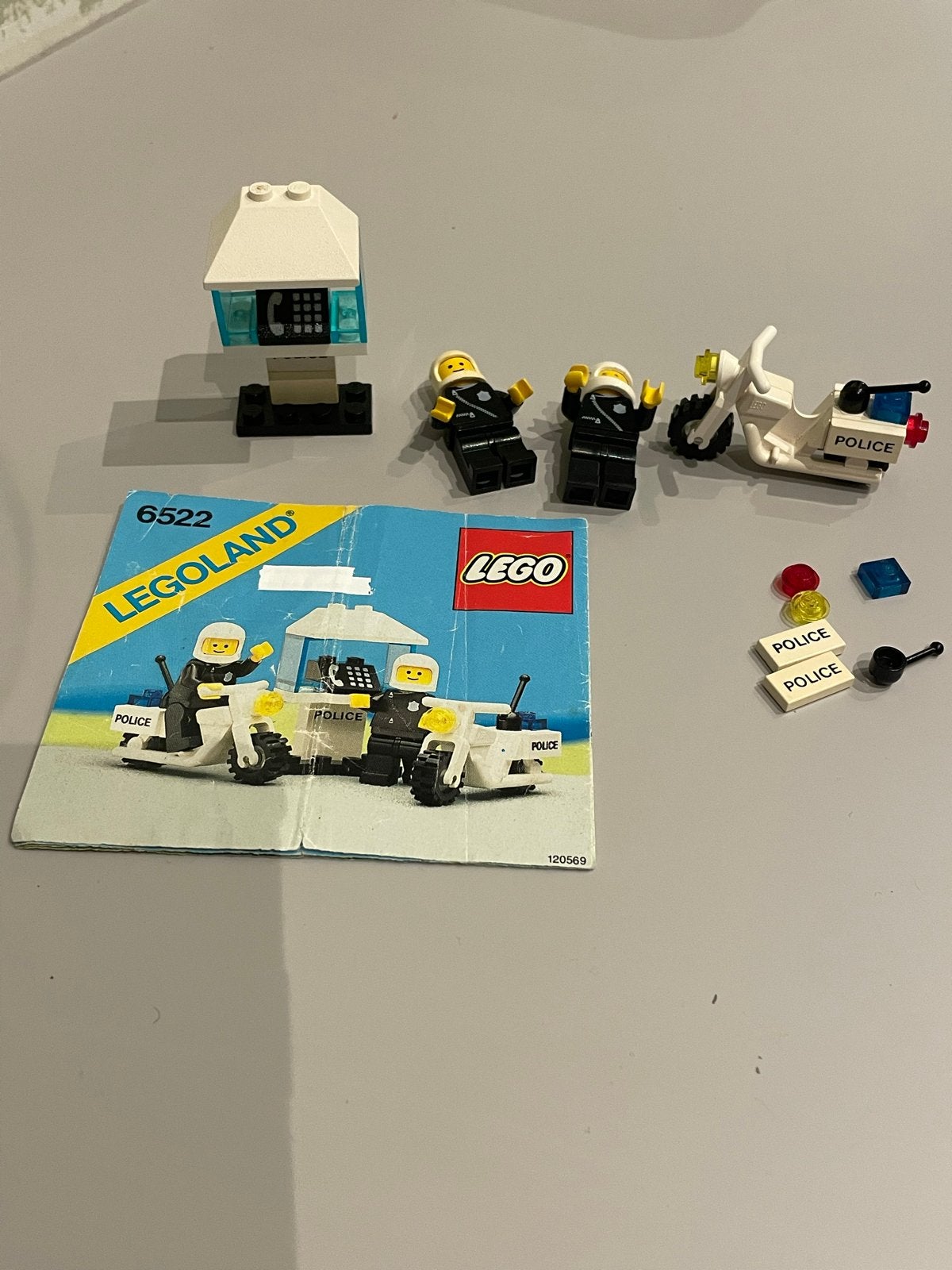 Lego Legoland 6522 Politie Motor met Telefooncel, Gebruikt, Lego, Ophalen of Verzenden, Compleet