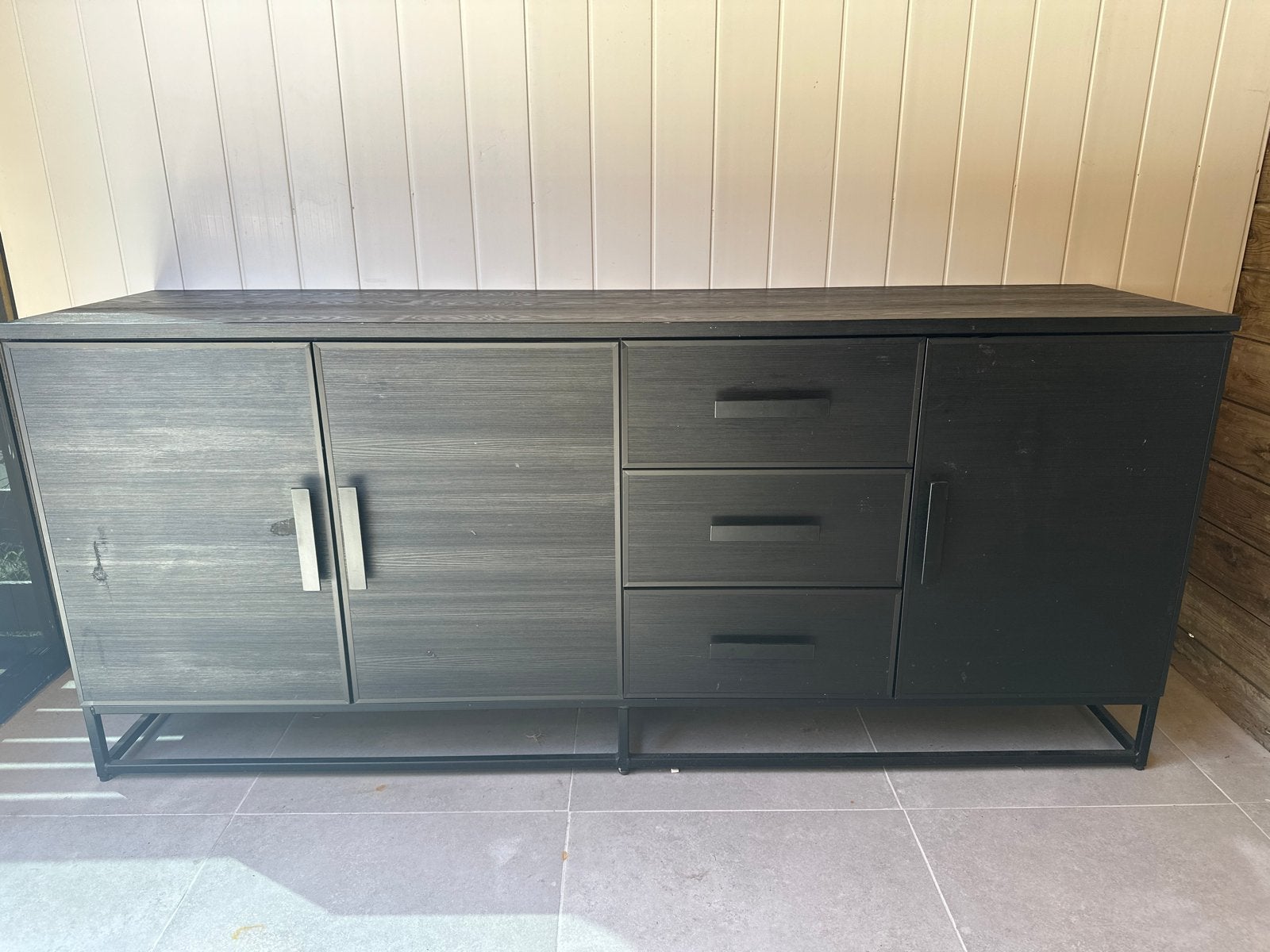 Haco dressoir Newton (Grenen hout)- 200x86x50 cm, Ophalen, Gebruikt, 200 cm of meer, Met lade(s)
