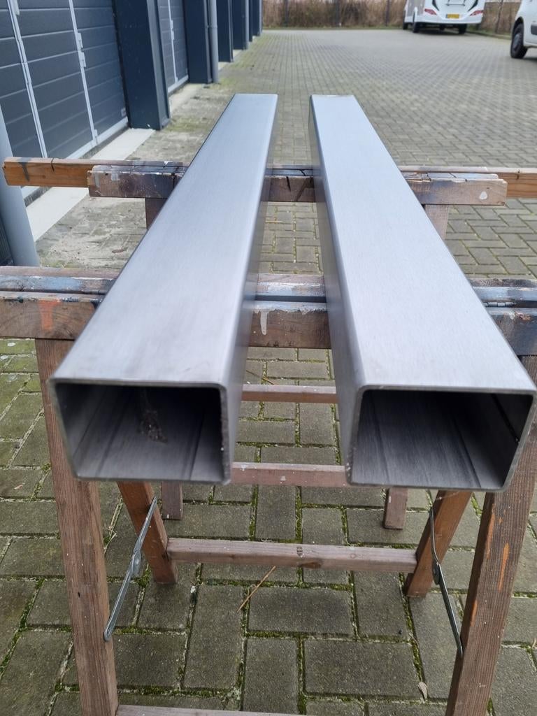 Rvs koker 100x80x4, Doe-het-zelf en Verbouw, Metalen, Ophalen, Nieuw, Overige metalen