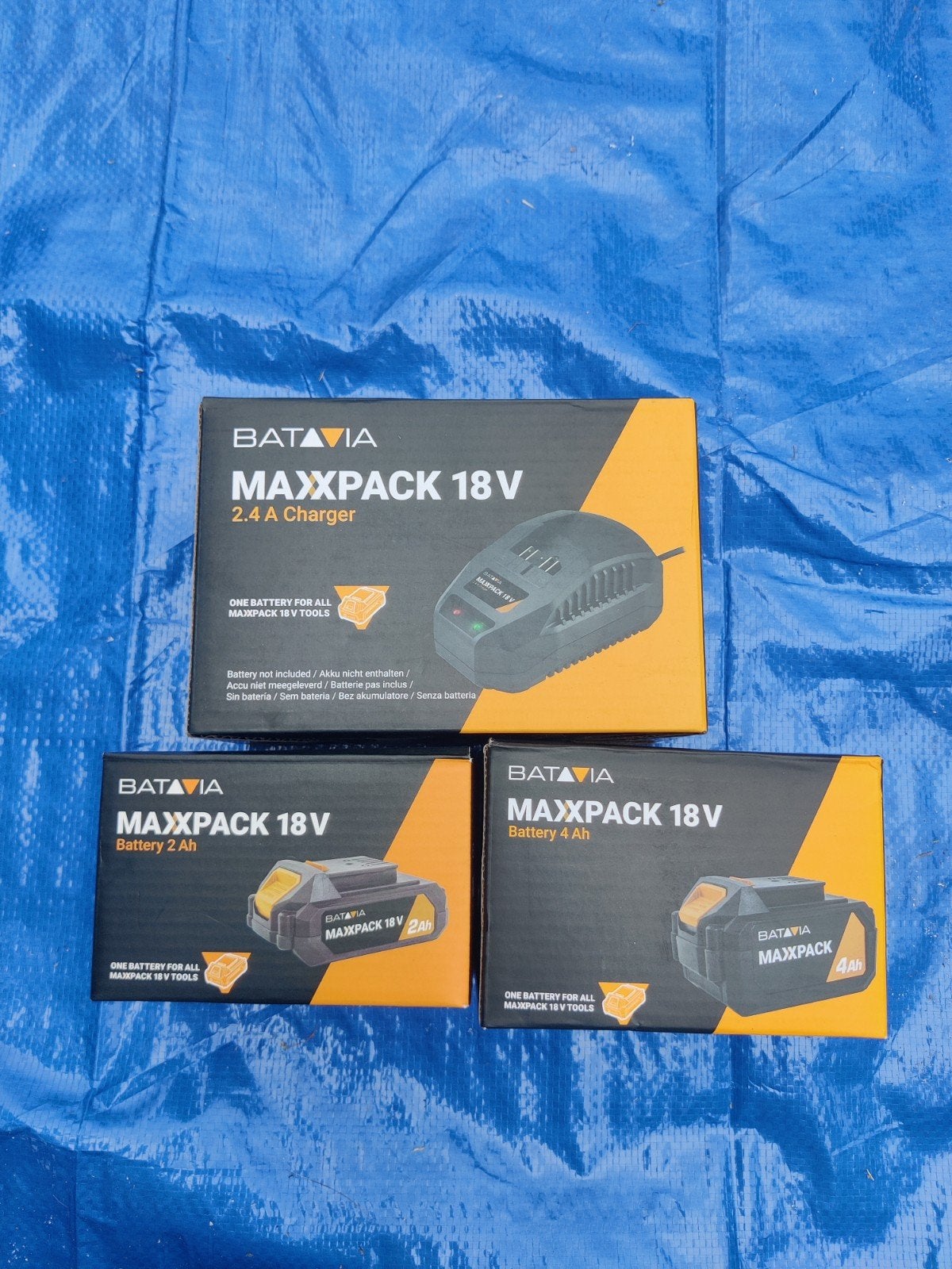 Batavia Maxxpack 18V Oplader en Accu's (2Ah & 4Ah) nieuw, Ophalen of Verzenden, Nieuw, Overige typen