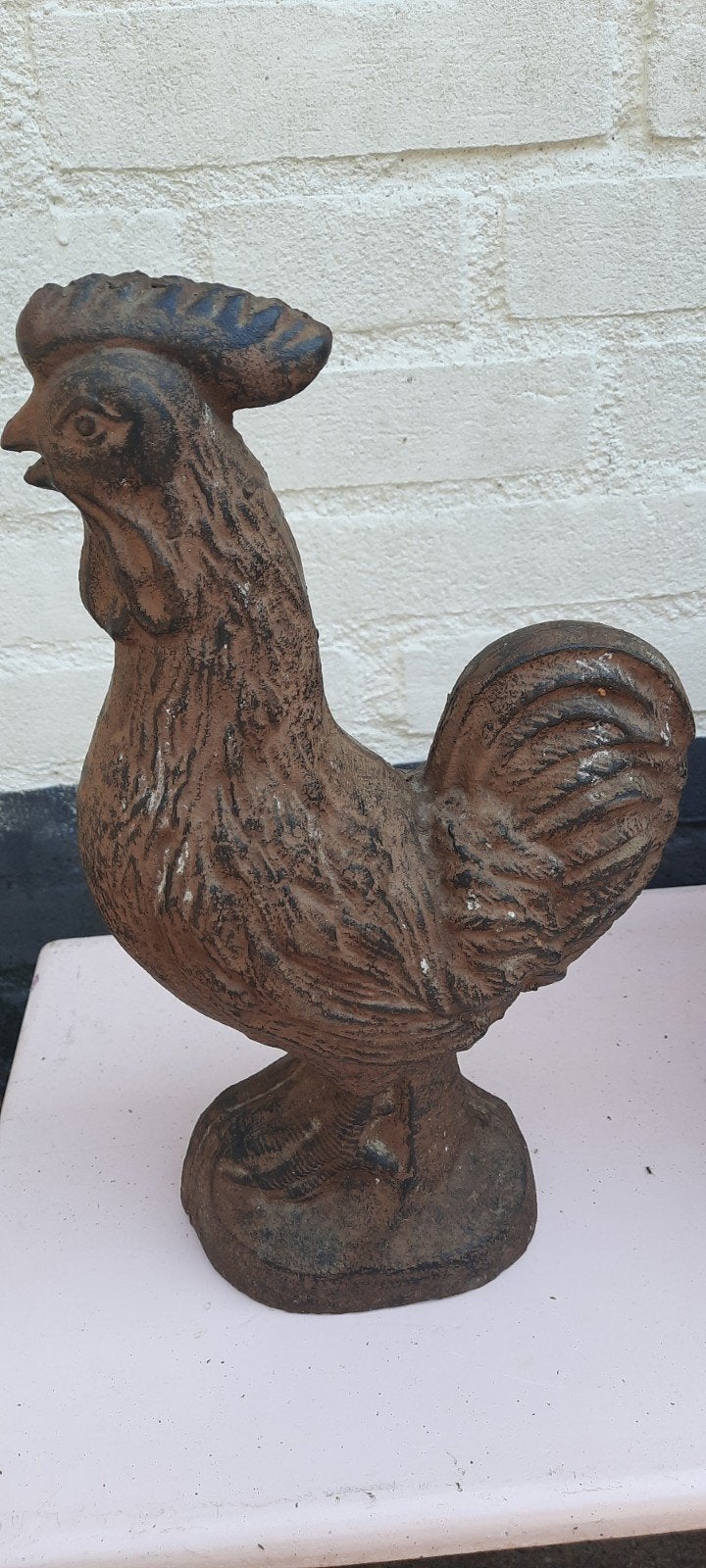 Decoratieve gietijzeren haan - Tuinbeeld, Ophalen of Verzenden