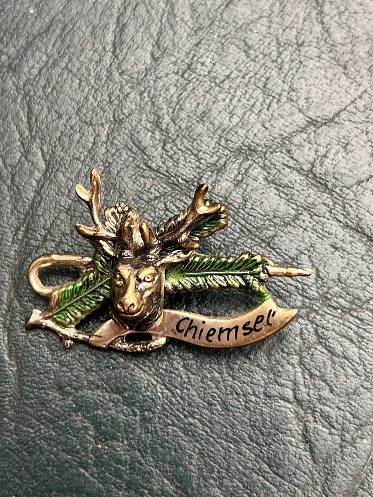 BROCHE CHIEMSEE BEIEREN EDELHERT WANDELSTOK (A6), Ophalen of Verzenden, Gebruikt, Overige onderwerpen