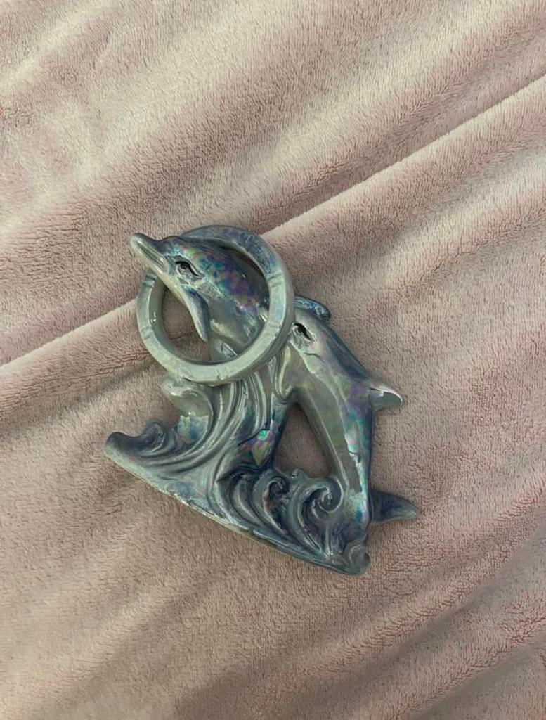 Dolfijnen beeldje blauw holografisch, Ophalen, Zo goed als nieuw, Dier
