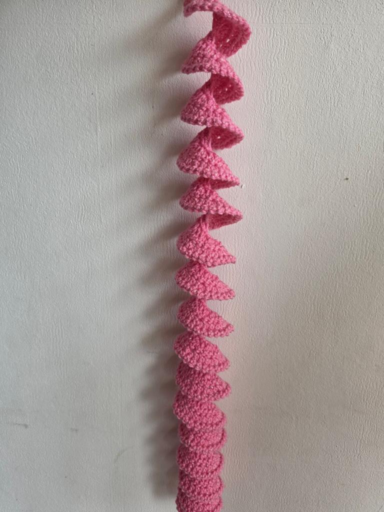 Gehaakte windspinner roze met glitters, Ophalen of Verzenden, Nieuw