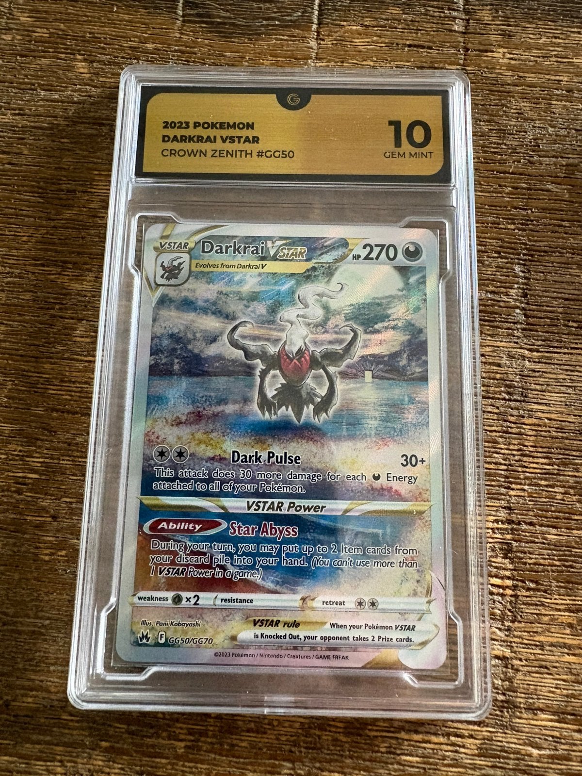 Darkrai Vstar Crown Zenith GG 50, Ophalen of Verzenden, Nieuw, Losse kaart, Foil
