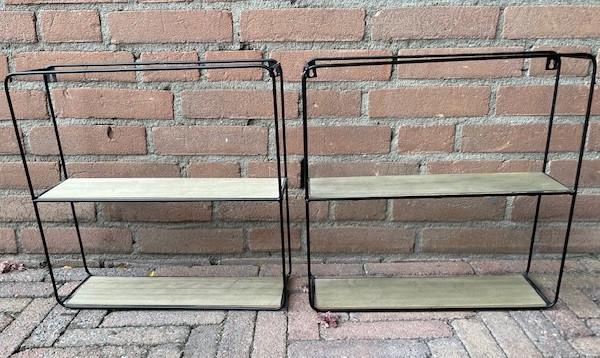 2 wandrekjes 38x38x10cm, Huis en Inrichting, Woonaccessoires | Wanddecoraties, Metaal, Gebruikt, Ophalen of Verzenden, Overige typen