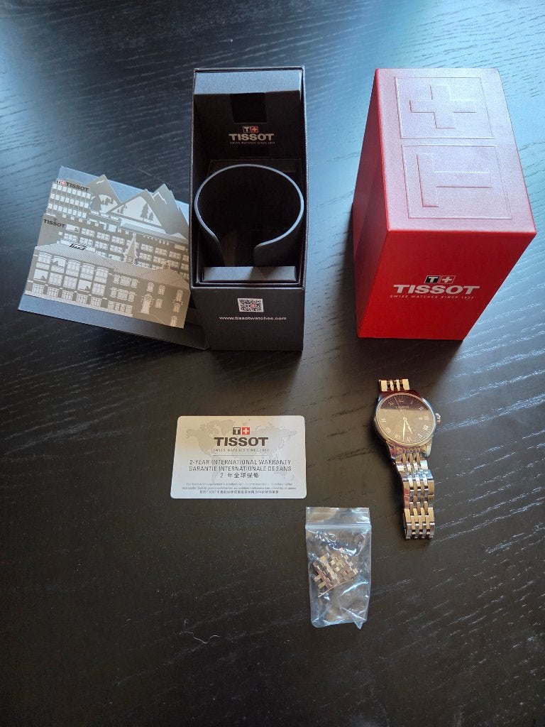 Tissot le locle Powermatic 80, Sieraden, Tassen en Uiterlijk, Staal, Polshorloge, Zo goed als nieuw, Zilver