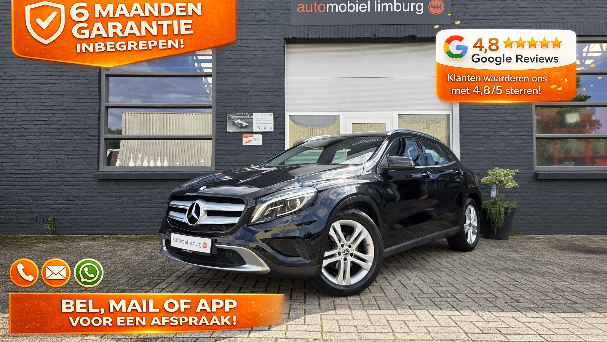 Mercedes-Benz GLA-klasse 200 Urban | BI-XENON | NAVIGATIE |, Auto's, Mercedes-Benz, Voorwielaandrijving, Leder en Stof, Zwart