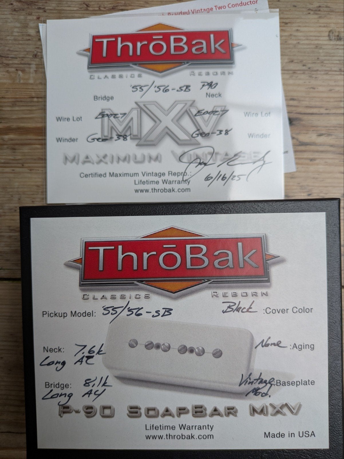 Throbak '55/'56 P90 set, Ophalen of Verzenden, Zo goed als nieuw, Elektrische gitaar