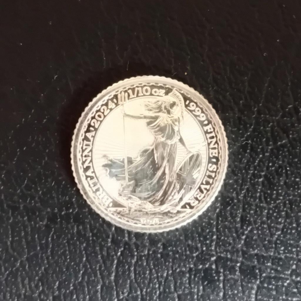 Britannia 20 pence 2024 1/10 Oz Zilver 999.9, Ophalen of Verzenden, Zilver