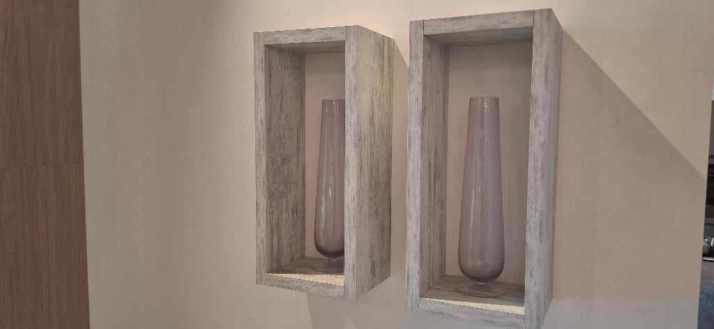 wandkastjes zwevend steigerhout decor MOET WEG!!!, Huis en Inrichting, Kasten | Vitrinekasten, Ophalen, 100 tot 150 cm, Nieuw