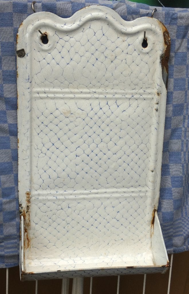 oud emaille Lepelrek/ keukenrek email, Ophalen of Verzenden