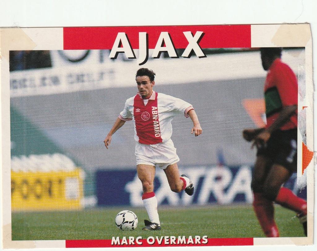 kaart Marc Overmars Ajax (AFC Ajax cards nr 10 96/97), Ophalen of Verzenden, Zo goed als nieuw, Ajax, Poster, Plaatje of Sticker