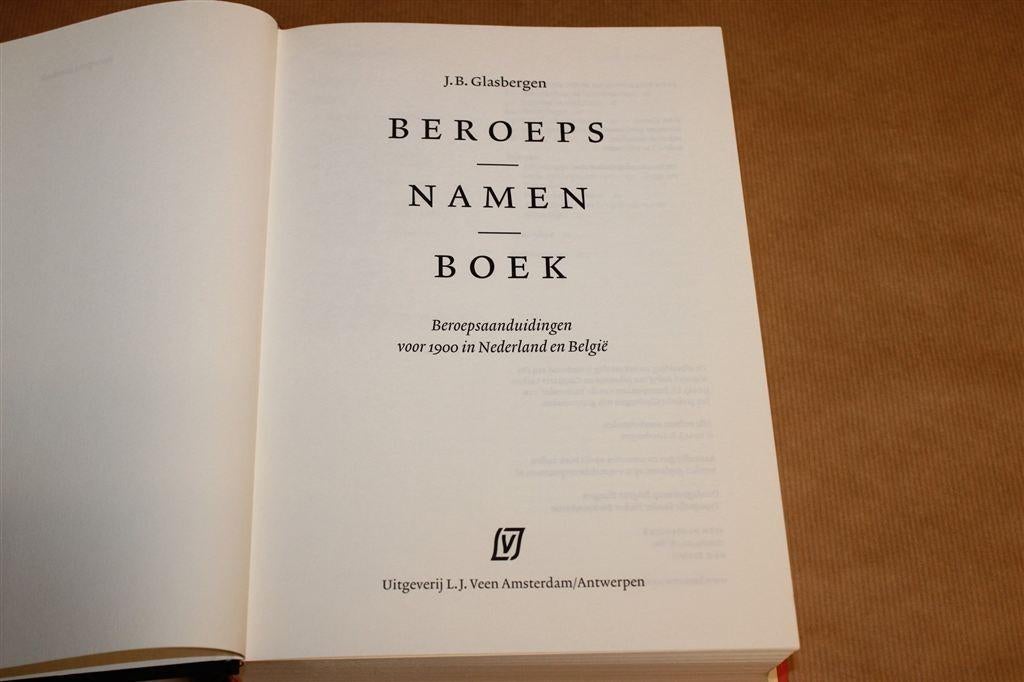 Beroepsnamenboek — Historische Beroepsaanduidingen [2004], Boeken, Ophalen of Verzenden, Zo goed als nieuw