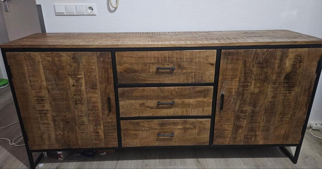Set, mag apart Salontafel mango hout, dressoir,  en tv kast, Huis en Inrichting, Tafels | Sidetables, Ophalen, 100 tot 150 cm